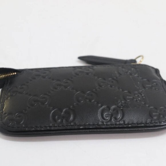 GUCCI Guccissima Black Leather Coin Case 447964 - Picture 9 of 10